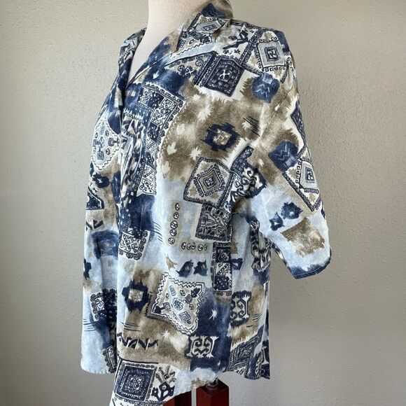 Vintage Caribou Button Down Short Sleeve Shirt EUC - Picture 3 of 8
